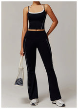 Breathable  High Waist Bell-bottoms  Leggings