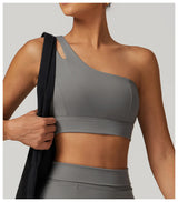 High Stretch Comfy One-Shoulder Sports Bra