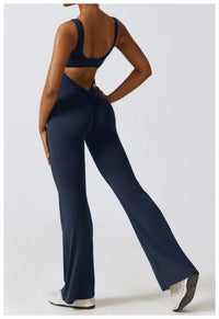 One-Piece Stretch V Back Jumpsuit