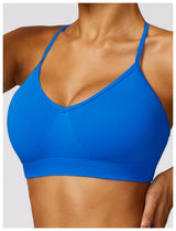 Cross Strap Push Up Seamless Sport Bra