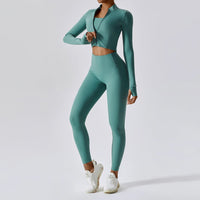 Zipper Yoga Sportswear Set for Women