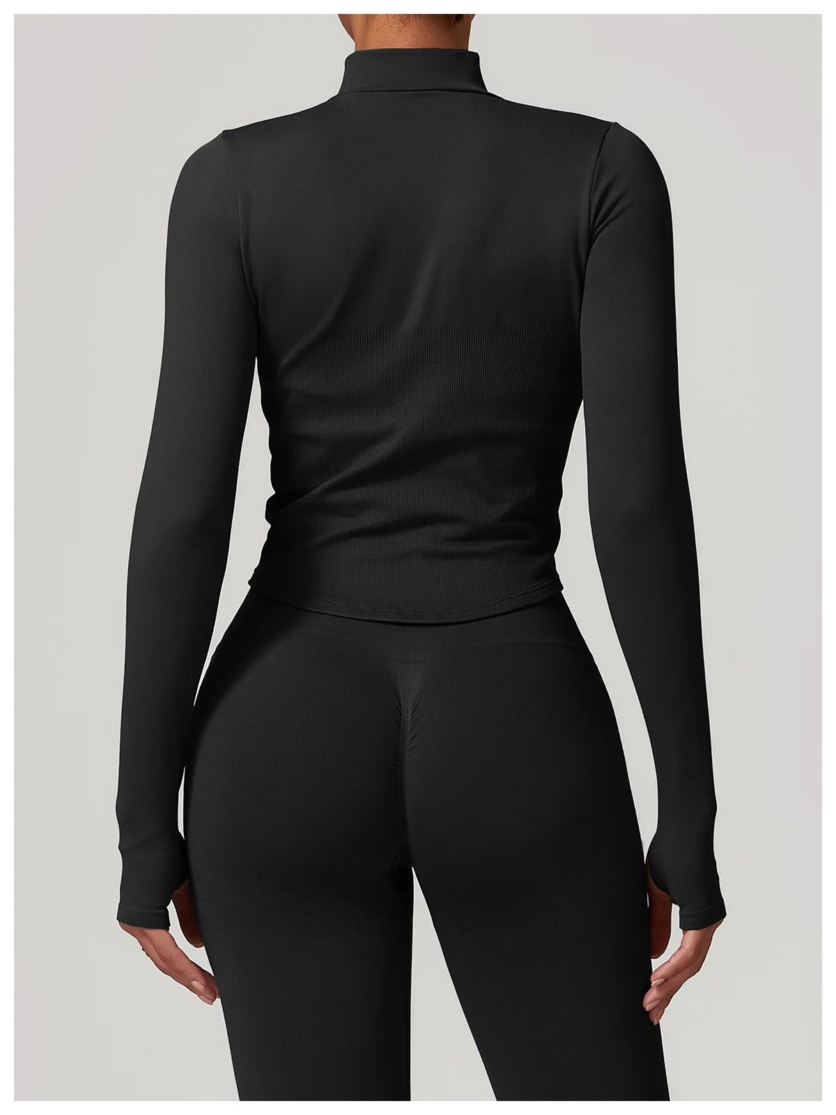 Long Sleeved Seamless Zipper Active Jacket