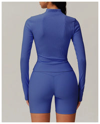 Long Sleeve Tight Yoga Half Zipper Jacket