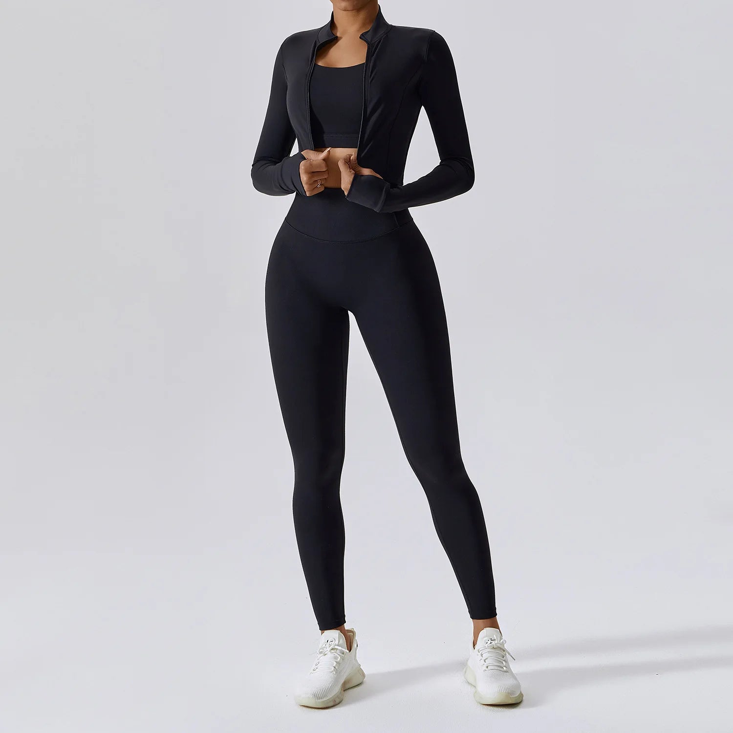 Zipper Yoga Sportswear Set for Women