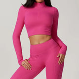 Slim Fit Long Sleeve Yoga Half-Zip Jacket