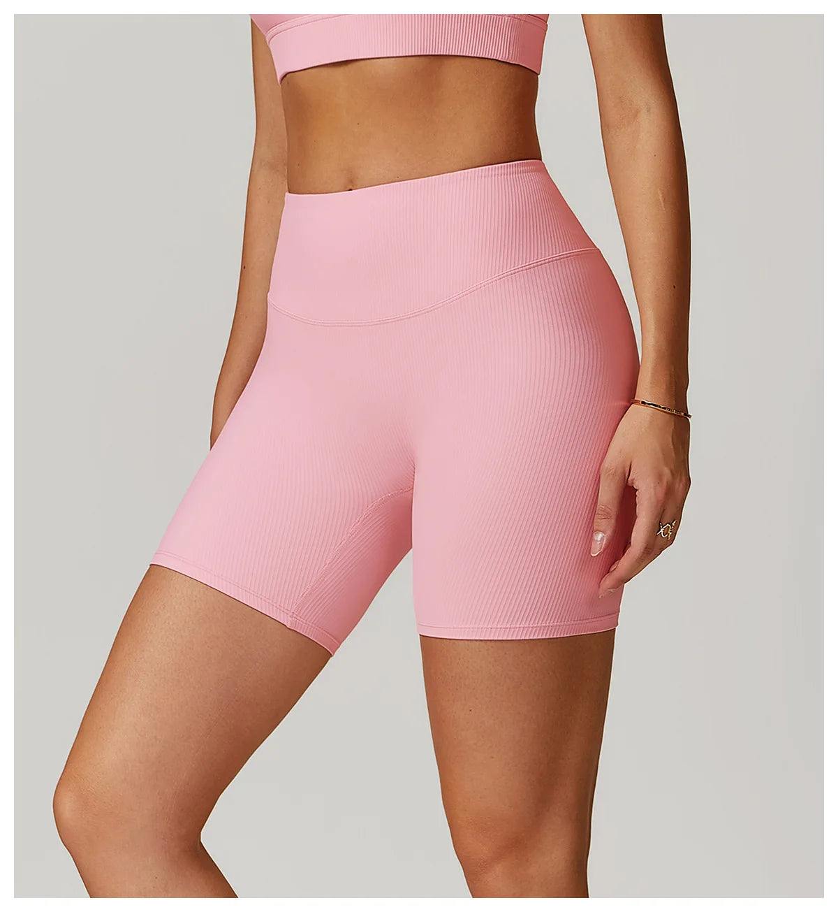 Ribbed High Waist Scrunch Butt Yoga Shorts