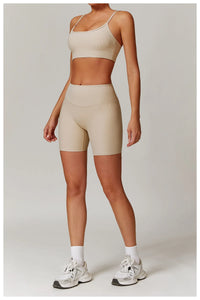 Ribbed High Waist Scrunch Butt Yoga Shorts