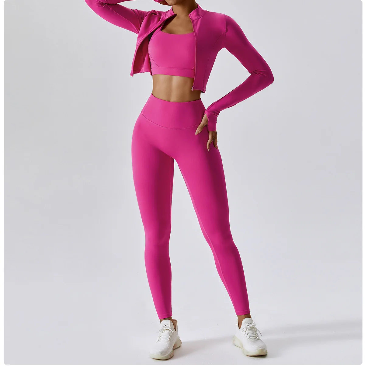 Zipper Yoga Sportswear Set for Women