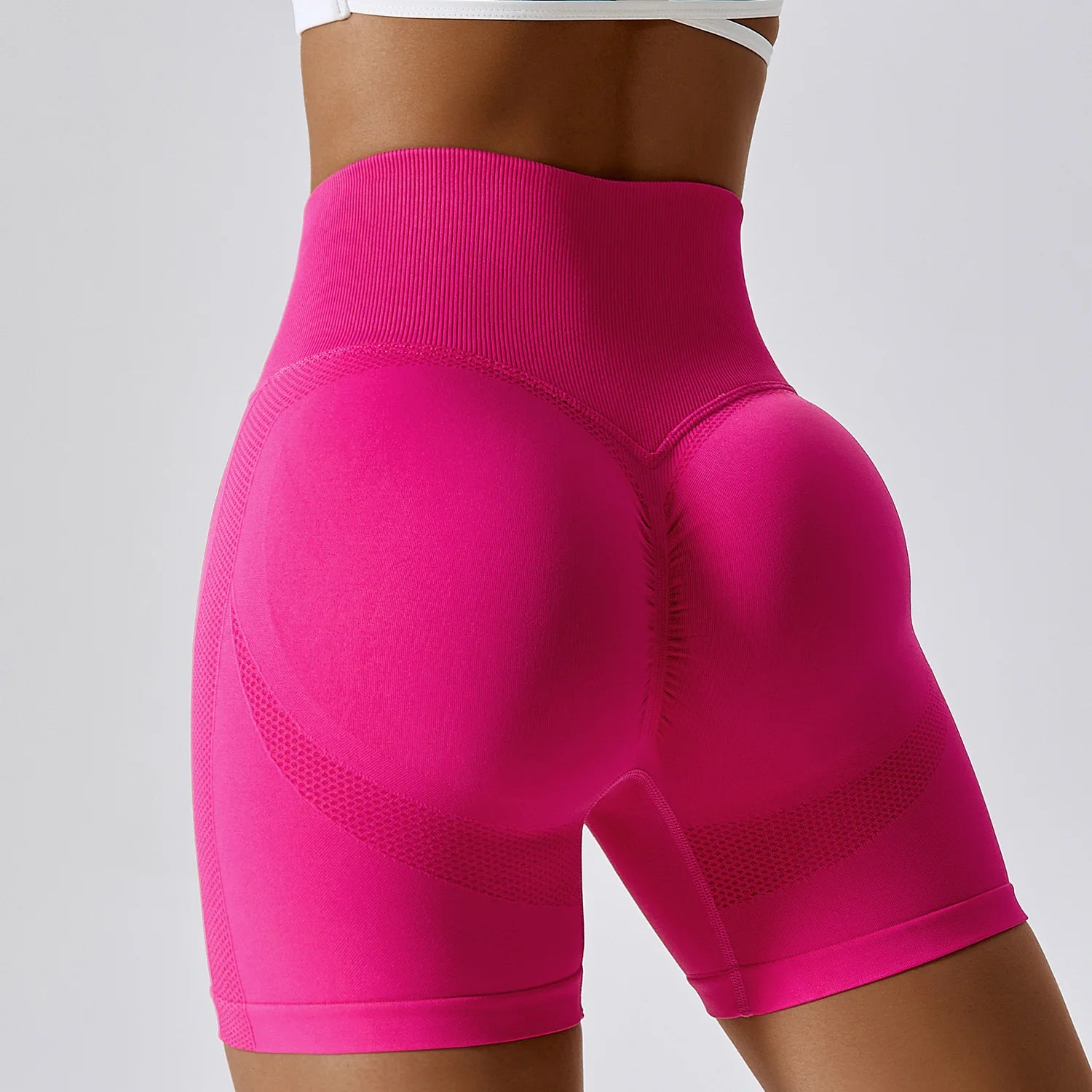 Seamless Peach Hip-Lifting High Waist Shorts