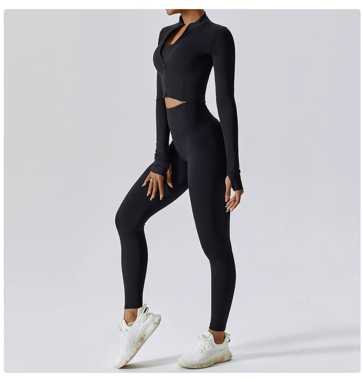 Zipper Yoga Sportswear Set for Women