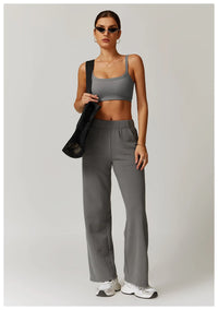 Outdoor High Waist style Straight Leg Sweatpants