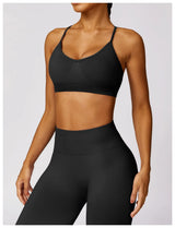 Cross Strap Push Up Seamless Sport Bra