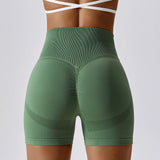 Seamless Peach Hip-Lifting High Waist Shorts