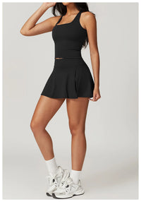 High Waist Sexy Side Split Yoga Shorts and Skirts