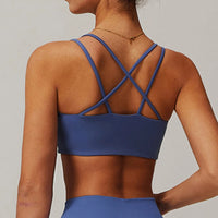 Nylon Cross Strap Elastic Sports Bras