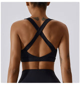 High Intensity Cross Strap Shockproof Sports Bra