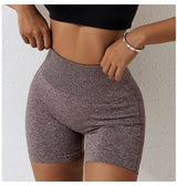 Seamless Peach Hip-Lifting High Waist Shorts