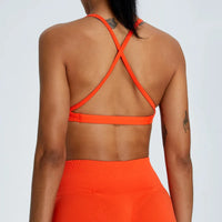 Sexy Cross Strap Seamless Sports Bra