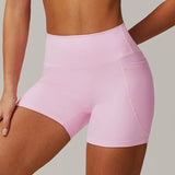 Butt Lift Elastic Yoga Shorts with High Waist