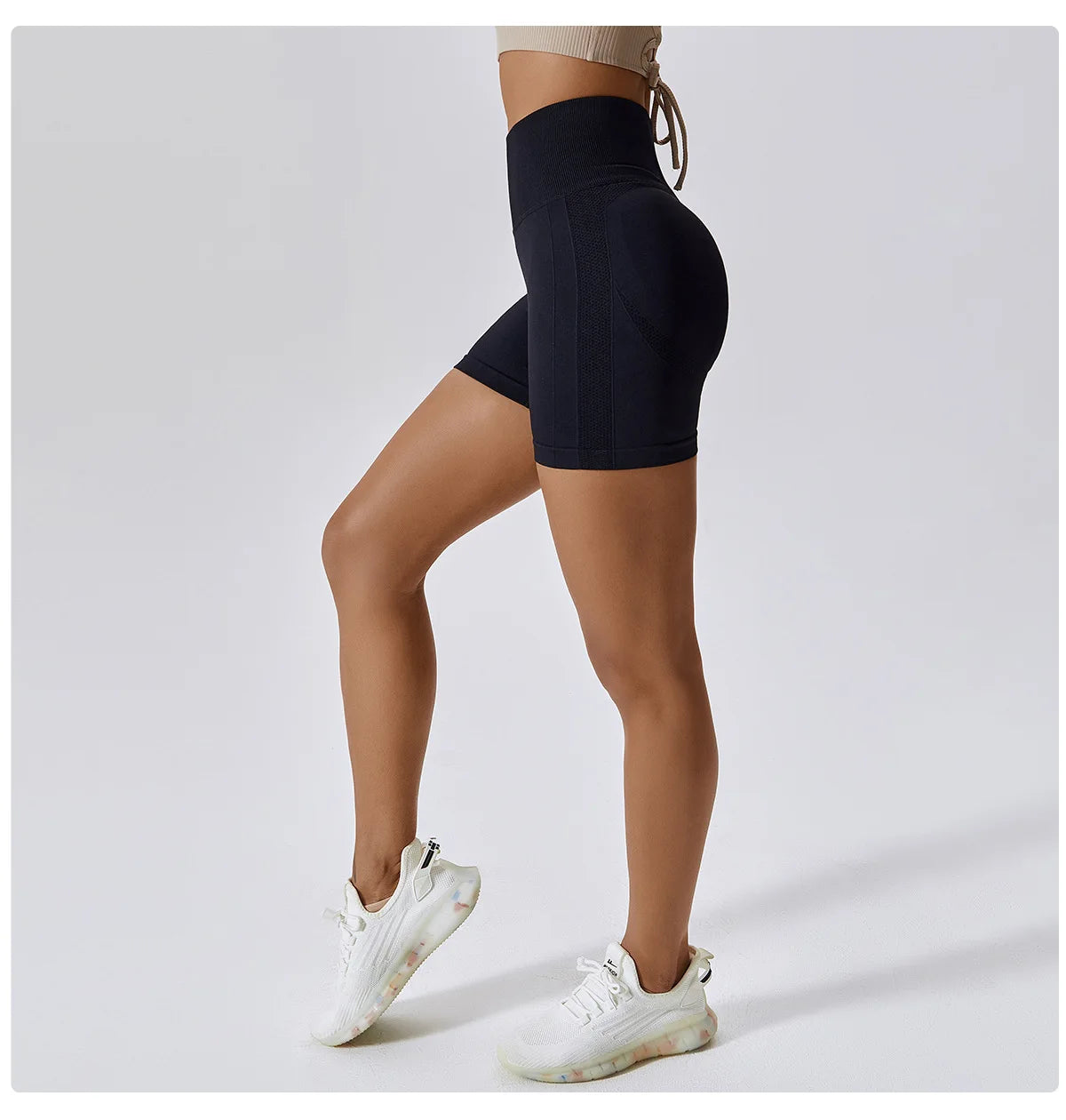 Seamless Peach Hip-Lifting High Waist Shorts