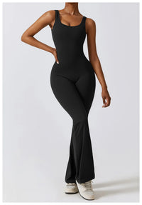 One-Piece Stretch V Back Jumpsuit