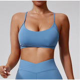 Nude Feeling Cross Strap Elastic Sports Bra