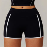 Elastic Yoga Shorts High Waist With pocket