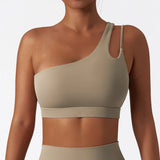 Oblique Shoulder Yoga Sport Bra