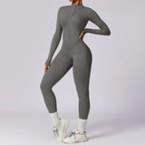 Long Sleeved Zipper Training Jumpsuit