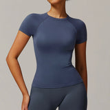 Seamless Yoga Short Sleeve Sports T Shirts