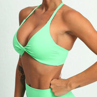 Sexy Halter Push Up Sports Bra