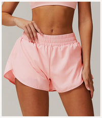 Elastic Sports Shorts With Pockets