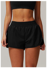 Elastic Sports Shorts With Pockets