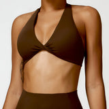 Sexy Halter Straps High Support Impact Sports Bra