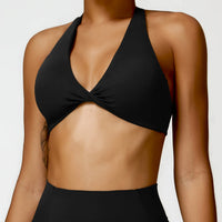 Sexy Halter Straps High Support Impact Sports Bra