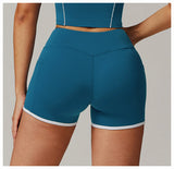 Elastic Yoga Shorts High Waist With pocket