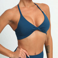 Sexy Halter Push Up Sports Bra