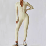 Long Sleeved Zipper Training Jumpsuit