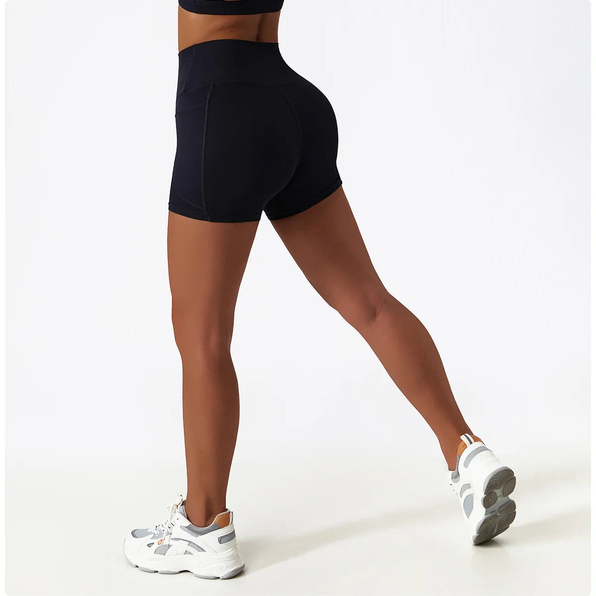 Butt Lift Elastic Yoga Shorts with High Waist