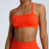 Sexy Cross Strap Seamless Sports Bra