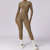 Long Sleeved Zipper Training Jumpsuit