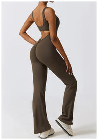 One-Piece Stretch V Back Jumpsuit