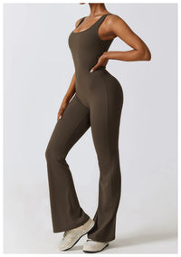 One-Piece Stretch V Back Jumpsuit