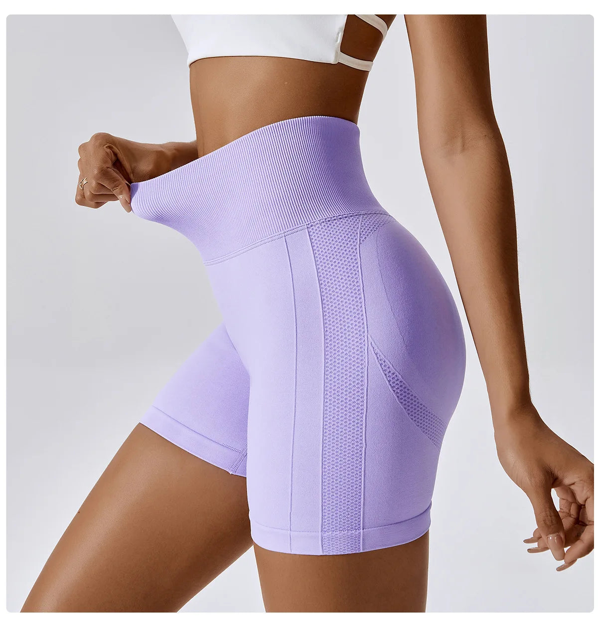 Seamless Peach Hip-Lifting High Waist Shorts