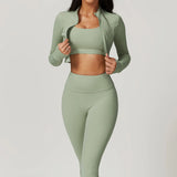 Zipper Yoga Sportswear Set for Women