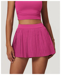 High Waist Women Pleated  Pocketed Tennis Short Skirts