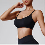 Nude Feeling Cross Strap Elastic Sports Bra