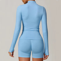 New Seamless Yoga Slimming Zipper Jacket Slimming Zipper