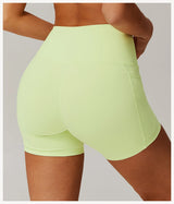 Butt Lift Elastic Yoga Shorts with High Waist