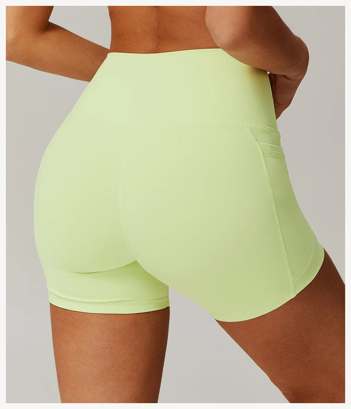 Butt Lift Elastic Yoga Shorts with High Waist